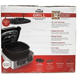 Ninja Foodi 5-in-1 Indoor Grill With 4-Quart Air Fryer With Roast, Bake, Dehydrate, And Cyclonic Grilling Technology, IG301A -Wilton Shop 51D8iQnjY2S