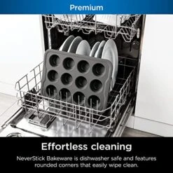 Ninja B30212 Foodi NeverStick Premium 12 Cup Muffin Pan, Nonstick, Oven Safe Up To 500⁰F, Dishwasher Safe, Grey -Wilton Shop 51DF8JsT8tL