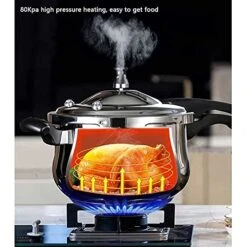 304 Stainless Steel Pressure Cooker, Household Gas Explosion-proof Small Pressure Cooker, General Use For Gas Stove And Induction Cooker Large Capacity (Size : 4L) -Wilton Shop 51DIC7G3wxS