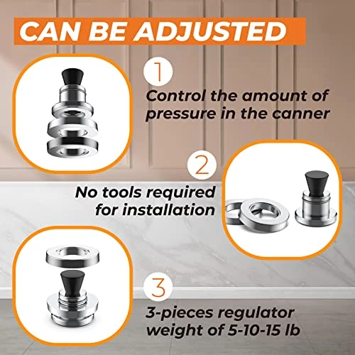 50332 Canner Pressure Regulator For Presto Pressure Cooker Canner,fit 5-10-15lb Weight Models 0175001, 0175510, 0178107, 0178410 For 6qt/8qt/12qt/16qt/18qt/20qt/21qt/22qt/23qt 4 50332 Canner Pressure Regulator For Presto Pressure Cooker Canner,fit 5-10-15lb Weight Models 0175001, 0175510, 0178107, 0178410 For 6qt/8qt/12qt/16qt/18qt/20qt/21qt/22qt/23qt - Image 2