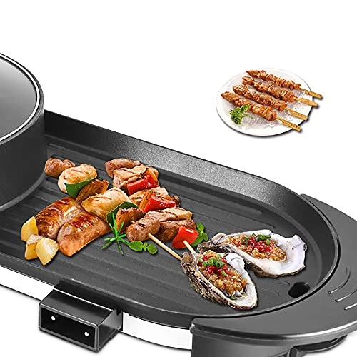 Lectric Hot Pot Grill Combo, 2 In 1 Portable Multifunctional Barbecue Grill Non-stick Teppanyaki Pan Soup, Indoor Outdoor Large Capacity Shabu With Pan 5 Lectric Hot Pot Grill Combo, 2 In 1 Portable Multifunctional Barbecue Grill Non-stick Teppanyaki Pan Soup, Indoor Outdoor Large Capacity Shabu With Pan - Image 3