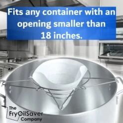 Chef-Master Fryer Oil Filter Stand With Folding Arms To Attach To Deep Fryers, Cooking Oil Filter Holder, Maple Syrup Cone Filter Stand, Model 90073, 7.68 X 9.25 X 9.25" -Wilton Shop 51DZau5zKNL