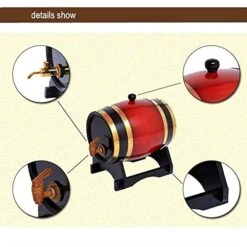 Personalized - Custom Engraved Premium Oak Aging Barrel - Age Your Own Whiskey, Beer, Wine & More Barrel Aged (Color : B) -Wilton Shop 51Degc3aB6L