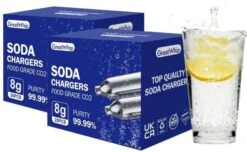 GreatWhip 3 Packs CO2 Soda Cartridges 8g For Soda Maker Soda Chargers For Sparkling Water Maker And Carbonated Water Machine(25 Pcs) -Wilton Shop 51Dq4v537L. AC