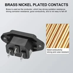 3 Pack Screw Mount 3 Pins Inlet Power Plug Socket IEC320 C14 AC 250V 10A By QTEATAK -Wilton Shop 51Du1JFfU2L