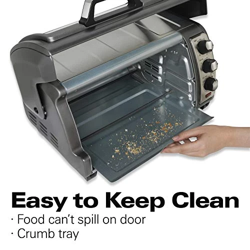 Hamilton Beach Countertop Toaster Oven, Easy Reach With Roll-Top Door, 6-Slice, Convection (31123D), Silver 5 Hamilton Beach Countertop Toaster Oven, Easy Reach With Roll-Top Door, 6-Slice, Convection (31123D), Silver - Image 3