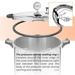 09924 Pressure Canner Sealing Ring - & Overpressure Plug For Presto 0128206 0128202 0128203 0128204 0128303 0126306 6 & 8 Quart Pressure Cooker - 2 Pack 10 09924 Pressure Canner Sealing Ring - & Overpressure Plug For Presto 0128206 0128202 0128203 0128204 0128303 0126306 6 & 8 Quart Pressure Cooker - 2 Pack -Wilton Shop 51DyJZmloIL