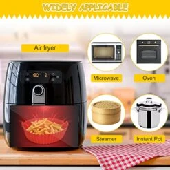 2 Pack Air Fryer Silicone Liners Pot For 1 To 3 QT, Anglecai 6.5 Inch Air Fryer Silicone Bowl Basket Round, Reusable Air Fryer Silicone Inserts Washable Air Fryer Baking Tray For Air Feyer Oven -Wilton Shop 51E5dnAO5dL