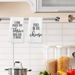 Fold In The Cheese Kitchen Towels, 2 Pack Waffle Weave Dish Towels TV Show Merchandise Gift, Funny Bathroom Hand Towels, Birthday Housewarming Gifts For SC Fans -Wilton Shop 51E7oA9wLGL