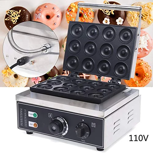 Donut Maker Machine Electric Doughnut Baker Maker Machine, 110V Commercial Use Nonstick Donut Baker Machine For Restaurant And Home Use (12 Holes Donut Maker) 5 Donut Maker Machine Electric Doughnut Baker Maker Machine, 110V Commercial Use Nonstick Donut Baker Machine For Restaurant And Home Use (12 Holes Donut Maker) - Image 3