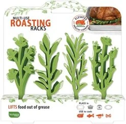 Multi-Use Roasting Rack & Trivets, Raise Meat & Veggies In Cookware, Evenly Cook, Non-Stick, Heat Resistant Up To 500 Degrees Fahrenheit -Wilton Shop 51EIdK3TeaL. AC