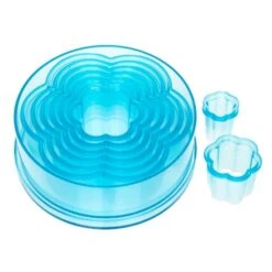 Plain Edge Flower Cutter Set In Graduated Sizes, Durable, Food-Safe Plastic, 8 Pc Set