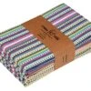 Kitchen Towels Blue Multi Dobby Stripes Premium Quality 100% Cotton Dish Towels Mitered Corners Ultra Soft (Size: 20x30 Inches) Highly Absorbent Bar & Tea Towels (Set Of 6) -Wilton Shop 51EQyy6q6EL