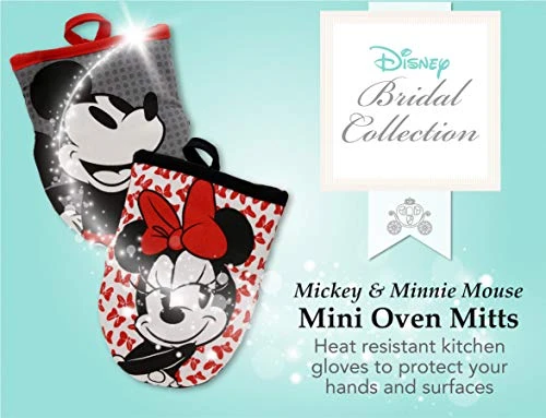 Disney Kitchen Neoprene Mini Oven Mitts, 2pk-Heat Resistant Oven Gloves With Insulation Ideal For Handling Hot Kitchenware-Non-Slip Grip, Hanging Loop, 5.5 X 7 Inches - Minnie Bows And Mickey Dots 4 Disney Kitchen Neoprene Mini Oven Mitts, 2pk-Heat Resistant Oven Gloves With Insulation Ideal For Handling Hot Kitchenware-Non-Slip Grip, Hanging Loop, 5.5 X 7 Inches - Minnie Bows And Mickey Dots - Image 2