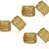 Ound Mesh Napkin Ring For Weddings Dinner Parties Or Every Day Use (6, Golden) 1 Ound Mesh Napkin Ring For Weddings Dinner Parties Or Every Day Use (6, Golden) -Wilton Shop 51EYJ16rkIL