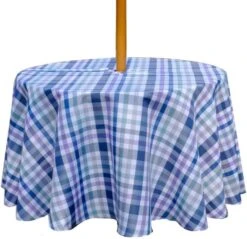 Waterproof Fabric Tablecloths Rectangle 52 X 70, Wrinkle And Stain Resistant Polyester Plaid Table Cloths For Party,Kitchen Dining Table Cover For Spring And Summer,Purple -Wilton Shop 51EgGf2LjJL. AC 1