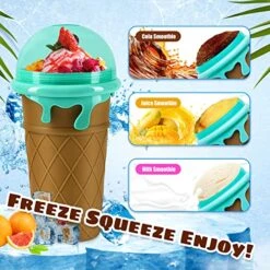 Slushie Maker Cup, TIKTOK Slushy Cup Magic Quick Frozen Smoothies Cup, 500ml Slushie Cup Homemade Milk Shake Ice Cream Maker Cooling Cup DIY For Family (Coffee) -Wilton Shop 51EoKYi0Y5L