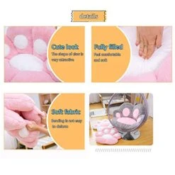 Cute Seat Cushion,Seat Pad,Cat Paw Cushion,Cat Paw Shape Lazy Sofa Office Chair Cushion, Kawaii Plush Floor Mat Seat Cushions For Dining Room Chairs (Pink, 24×28×3.9in) 14 Cute Seat Cushion,Seat Pad,Cat Paw Cushion,Cat Paw Shape Lazy Sofa Office Chair Cushion, Kawaii Plush Floor Mat Seat Cushions For Dining Room Chairs (Pink, 24×28×3.9in) -Wilton Shop 51EpBxpOD3L