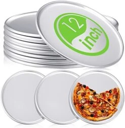 12 Pieces Pizza Pan Bulk Restaurant Aluminum Pizza Pan Set Round Pizza Pie Cake Plate Rust Free Pizza Pie Cake Tray For Oven Baking Home Kitchen Restaurant Easy Clean And Dishwasher Safe (8 Inch) -Wilton Shop 51EqPsVeaL. AC