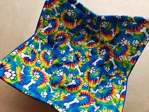 Tie Dye Dog Bone Paw Print Microwave Bowl Cozy Hippie Puppy Reversible Microwaveable Potholder Bowl Buddy BoHo Bohemian Puppy Kitchen Linens Handmade Housewarming Hostess Gifts Under 10 6 Tie Dye Dog Bone Paw Print Microwave Bowl Cozy Hippie Puppy Reversible Microwaveable Potholder Bowl Buddy BoHo Bohemian Puppy Kitchen Linens Handmade Housewarming Hostess Gifts Under 10 - Image 4