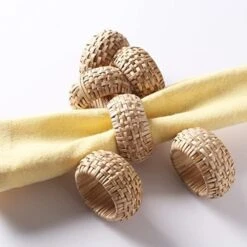 Napkin Rings Set Of 12, Rattan Napkin Holders, Napkin Rings Bulk For Party Decoration, Dinning Table, Everyday, Family Gatherings - A Great Tabletop Décor - Natural -Wilton Shop 51EsG9oZNvL. AC