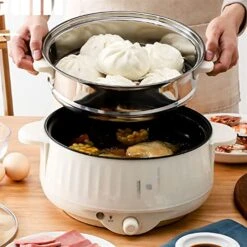 ALONCEtg Stockpots Electric Cooker Household Electric Hot Pot One Pot For Cooking And Frying Large Capacity Electric Cooker Multi Functional Non Stick Electric Cooker For Cooking -Wilton Shop 51Ey1dsNClL