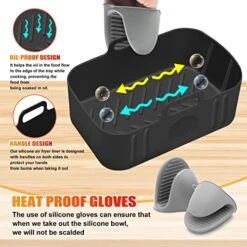 2 Packs Air Fryer Silicone Pot For Ninja Foodi Dual DZ201 DZ401, Food Grade Reusable Non Stick Replacement Silicone Air Fryer Liner Basket Bowl Accessories For Ninja 8 QT Air Fryer, Dishwasher Safe 19 2 Packs Air Fryer Silicone Pot For Ninja Foodi Dual DZ201 DZ401, Food Grade Reusable Non Stick Replacement Silicone Air Fryer Liner Basket Bowl Accessories For Ninja 8 QT Air Fryer, Dishwasher Safe -Wilton Shop 51F1R01SvrL