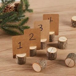Wood Place Card Holders, 20Pcs Premium Rustic Table Number Holders And 30Pcs Kraft Table Place Cards, Wood Photo Holders, Ideal For Wedding Party Table Name And More 15 Wood Place Card Holders, 20Pcs Premium Rustic Table Number Holders And 30Pcs Kraft Table Place Cards, Wood Photo Holders, Ideal For Wedding Party Table Name And More -Wilton Shop 51F92ofk5pL