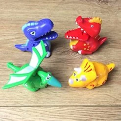 4 Pack Dinosaur Toys Dinosaur Car Wind Up Toys For Kids Boys Girls Toddler Easter Basket Filler Gift Easter Egg Filler Toddler Age 2-4 Boys Learning (Green, One Size) -Wilton Shop 51FFL9Eu1WL