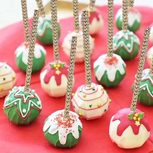 32Pcs Bling Candy Apple Sticks,6 Inches Caramel Bamboo Apple Sticks With Rhinestones Diamond,Fruit Treats Decorative Sticks For Dessert Table(Gold) 5 32Pcs Bling Candy Apple Sticks,6 Inches Caramel Bamboo Apple Sticks With Rhinestones Diamond,Fruit Treats Decorative Sticks For Dessert Table(Gold) - Image 3