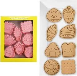 New Cartoon Cookie Cutter Set -8 Piece - Cartoon Stamped Embossed Cookie Cutter Molds For Cake Kids Birthday Party -Wilton Shop 51FYkXB5fGL. AC