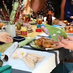 Set Of 20 Gauze Cheesecloth Napkins Rustic Boho Dinner Napkins Wrinkled Cloth Napkins Decorative Napkins For Home Wedding Party Dinner Table Valentine's Day Decoration, 19.7 X 19.7 Inch (Beige) -Wilton Shop 51FZ6XvvVQL