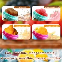 Slushy Maker Cup, 16.9 Oz Large Capacity Magic Quick-frozen Slushi Maker Cup, TIK TOK Magic Quick-frozen Ice Cream Cup, Cooling Cup, Double-layer Extruded Slushi Maker Cup, Family Ice Cream Machine And Children's Birthday Gift (brown) -Wilton Shop 51FoacfVarL