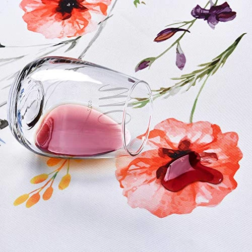 Sunm Boutique Watercolor Wild Flowers Tablecloth, Spring Floral Table Cloth, 60 X 84 Inch, Machine Washable Waterproof Table Cover For Easter, Dining, Holiday, Parties 6 Sunm Boutique Watercolor Wild Flowers Tablecloth, Spring Floral Table Cloth, 60 X 84 Inch, Machine Washable Waterproof Table Cover For Easter, Dining, Holiday, Parties - Image 4