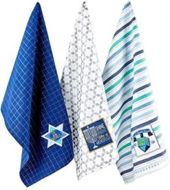 Hanukkah Kitchen Collection Festival Of Lights Celebration Decor, Dish Towel Set, 18x28, Assorted Hanukkah Blessings, 3 Piece -Wilton Shop 51FsLfafJiL. AC