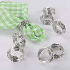 Handcraft Flower Napkin Rings Set Of 6,Pink Peony Flower Handmade Napkin Holder Rings Table Decorations For Summer,Wedding,Luncheons,Picnics,Banquet, Birthday,Christmas,Valentine's, Thanksgiving -Wilton Shop 51FsftGxEkL. AC