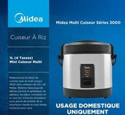 Midea Mini Rice Cooker 1L (4 Cup), Multi Cooker 3000 Series, 4Cups Rice Cooker And Warmer -Wilton Shop 51FvqbMwdlL