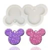 Cute Flat Shiny Mouse Head Keychain Silicone Mold With Hole For DIY Fondant Mold Crystal Gum Paste Jelly Shots Cupcake Cake Topper Decoration Pudding Ice Cream Candy Desserts Luggage Tag -Wilton Shop 51FwEAP2QCL