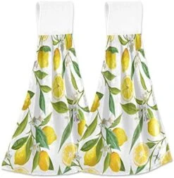 2 Pcs Kitchen Towel, Peach Fruit Absorbent Towel Hanging Towel Hand Towel -Wilton Shop 51FxJbb1tqL. AC