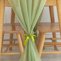 27"x120" Extra Wide Premium Chiffon Table Top Runner For Wedding Party Reception Dinner Event Home Decorations (Sage Green) 15 27"x120" Extra Wide Premium Chiffon Table Top Runner For Wedding Party Reception Dinner Event Home Decorations (Sage Green) -Wilton Shop 51G AS4WnL. AC