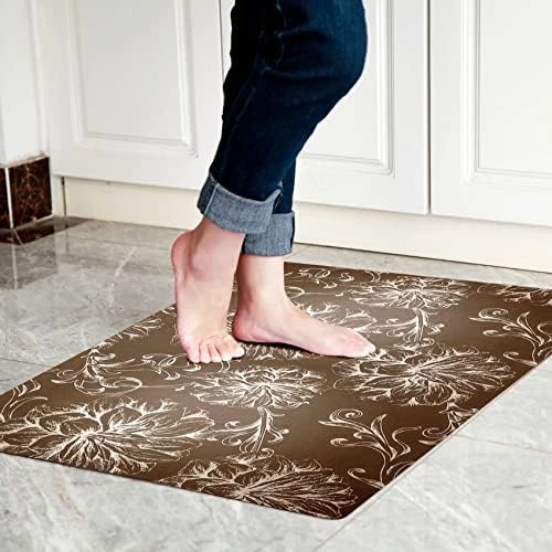 Cosilyt 1/10 Inch Ultra Thin Front Door Mat Rug Indoor Entrance Inside Non Slip, Large Waterproof Rubber Kitchen Rug And Interior Home Washable Door Mat, 24"×35", Baroque Grey 10 Cosilyt 1/10 Inch Ultra Thin Front Door Mat Rug Indoor Entrance Inside Non Slip, Large Waterproof Rubber Kitchen Rug And Interior Home Washable Door Mat, 24"×35", Baroque Grey - Image 8