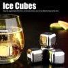 Whiskey Wine Stones Reuseble 304 Stainless Steel Ice Cubes Ball With Box Bar Party Supplies, Drink Wine Cooler With Ice Tongs(8 PCS+Ice Clips) -Wilton Shop 51GHXjazZCS
