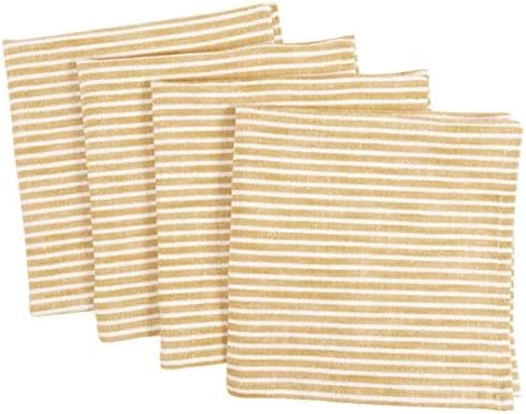 Monaco Relaxed Casual Farmhouse Napkin | Set Of 4, 100% Slubbed Cotton, 20x20 Inch Cloth Napkins | For Entertaining And Everyday Use (Blue) 7 Monaco Relaxed Casual Farmhouse Napkin | Set Of 4, 100% Slubbed Cotton, 20x20 Inch Cloth Napkins | For Entertaining And Everyday Use (Blue) - Image 5