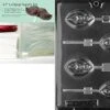 Trayd 45StK25R-XX525 Lady Lolly Adult Chocolate Candy Mold With Lollipop Supply Bundle, Includes 25 Lollipop Sticks, 25 Cello Bags And 25 Red Twist Ties, Black -Wilton Shop 51GI43J9GBL
