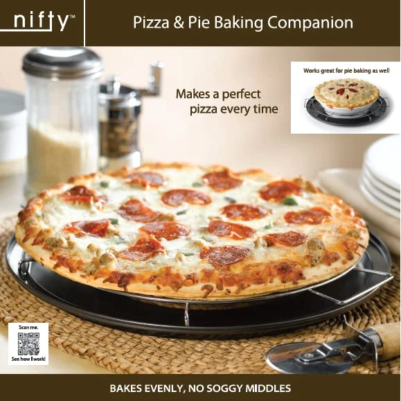 Pizza And Pie Baking Rack – Built-In Drip Pan, Multipurpose, Non-Stick Chrome Finish, Dishwasher Safe, Heavy-Duty Design, Bake Pies Evenly Every Time 5 Pizza And Pie Baking Rack – Built-In Drip Pan, Multipurpose, Non-Stick Chrome Finish, Dishwasher Safe, Heavy-Duty Design, Bake Pies Evenly Every Time - Image 3