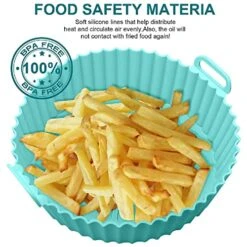 2 Pieces Air Fryer Silicone Baking Tray, Air Fryer Silicone Pot With Anti-scalding Hand Clip, Air Fryer Liners Reusable, For Air Fryer Accessories, Microwave, Oven -Wilton Shop 51GU284YxiL