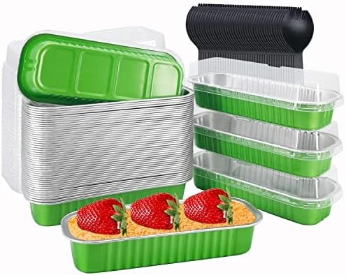 Mini Loaf Pans With Lids 50 Pack, 6.8oz Rectangle Aluminum Foil Baking Pans Tins Containers,Disposable Ramekins Baking Cups Muffin Tins Cupcake Cups For Mini Brownie Cake Bread Loaf -Pink 13 Mini Loaf Pans With Lids 50 Pack, 6.8oz Rectangle Aluminum Foil Baking Pans Tins Containers,Disposable Ramekins Baking Cups Muffin Tins Cupcake Cups For Mini Brownie Cake Bread Loaf -Pink - Image 11