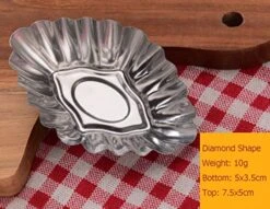 Egg Tart Molds, Mini Tart Pans, 10Pcs Stainless Steel Egg Tart Mold Cupcake Pie Cookie Pudding Mould Baking Cups, Bakeware Cake Cookie Mold Non-Stick Puto Cup For Pies Cheese Cakes Desserts Quiche -Wilton Shop 51GkTAphrCL