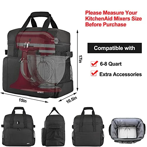 Carrying Bag Compatible For KitchenAid Mixers (6-8 Quart) And Extra Accessories,Storage Bag Only 3 Carrying Bag Compatible For KitchenAid Mixers (6-8 Quart) And Extra Accessories,Storage Bag Only