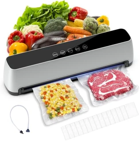 Vacuum Sealer Machine-New Upgraded One-Touch Full Automatic Foodsaver Vacuum Sealer With LED Touch Screen Indicator Lights,Air Sealing System For Food Storage Dry/Moist Modes With 15 Seal Bags And 1 Air Suction Hose. 9 Vacuum Sealer Machine-New Upgraded One-Touch Full Automatic Foodsaver Vacuum Sealer With LED Touch Screen Indicator Lights,Air Sealing System For Food Storage Dry/Moist Modes With 15 Seal Bags And 1 Air Suction Hose. - Image 7